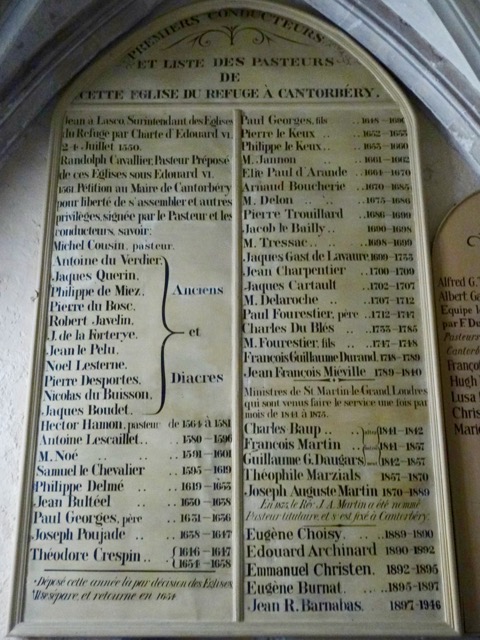 Pasteurs of French Church